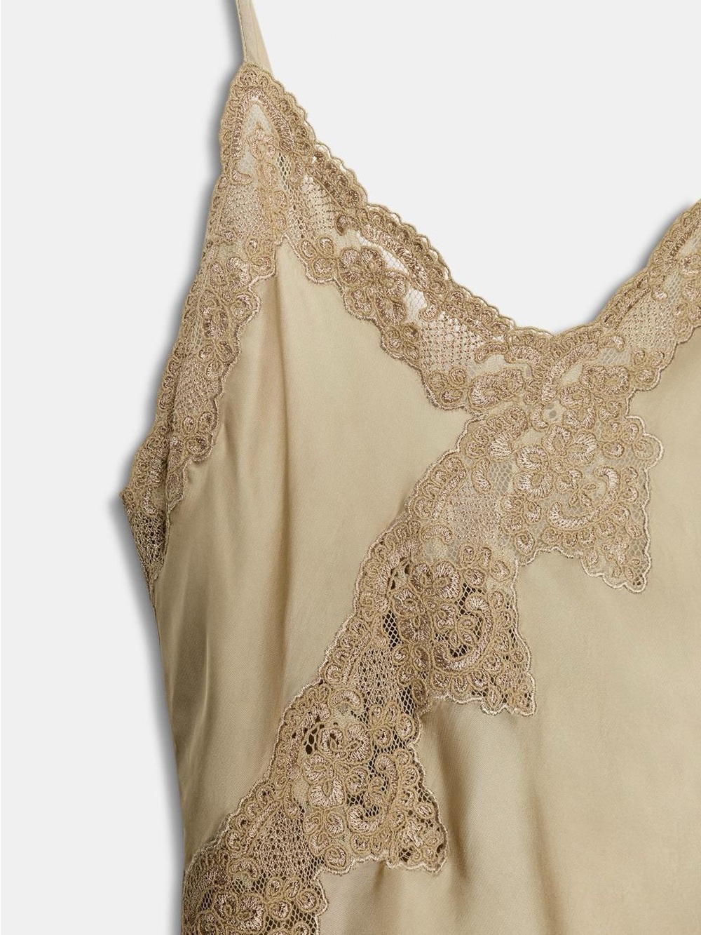 ZARA BNWT ASYMMETRIC SATIN DRESS. LIGHT BEIGE 6895/053/721 - Picture 11 of 12